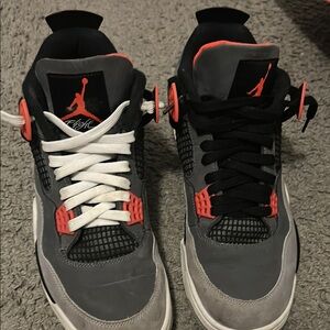 Jordan Men's Gray and Black Sneakers